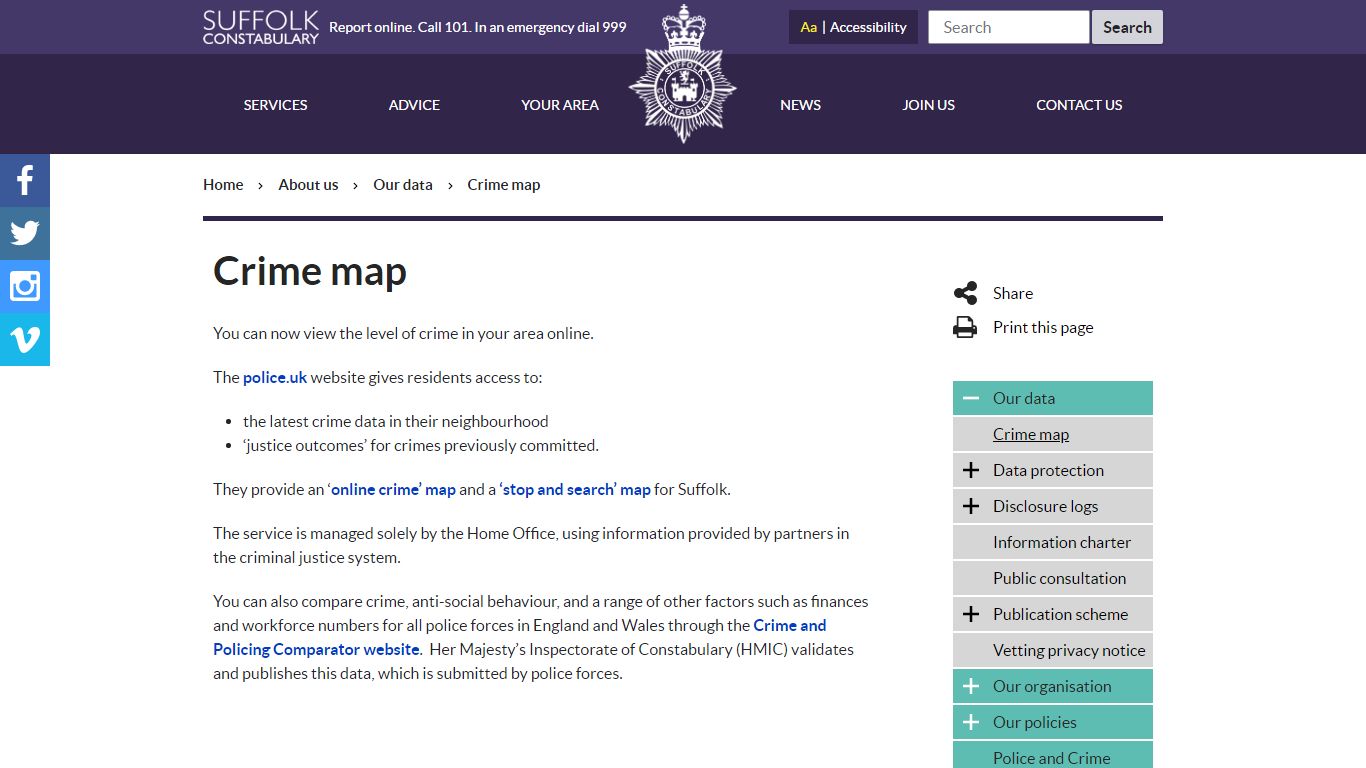 Crime map | Suffolk Constabulary